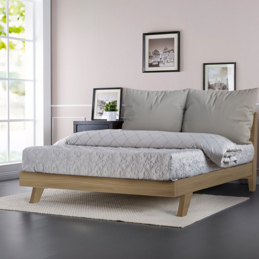 Doppelbett 160x200cm modernes Design mit Lattenrost und Kopfkissen Rust King Kosten