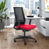 Ergonomischer Bürostuhl mit rotem Design, atmungsaktives Netz Blow R Aktion
