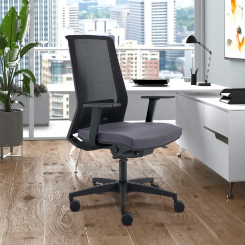 Ergonomischer Bürostuhl Design grau atmungsaktives Netz Blow G Aktion