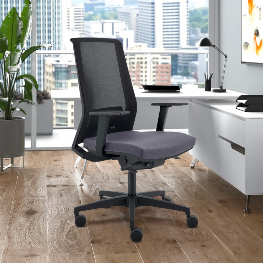 Ergonomischer Bürostuhl Design grau atmungsaktives Netz Blow G Aktion