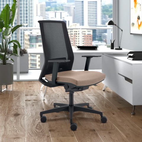 Ergonomischer Bürostuhl mit atmungsaktivem Netz, Designstuhl Blow T Aktion