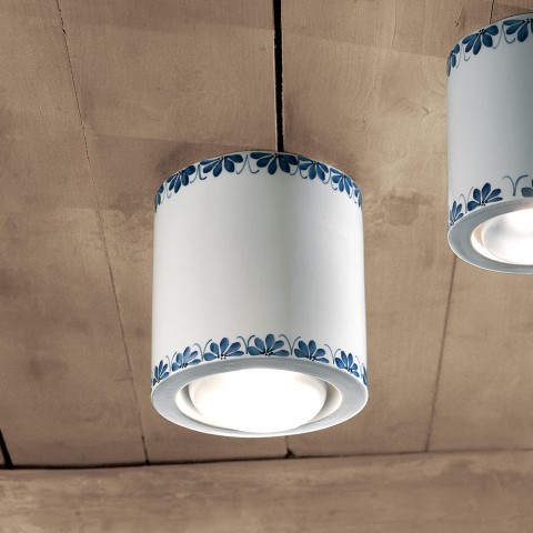 Deckenlampe Plafoniere Keramik im klassischen Art Deco Design Trieste PL Aktion