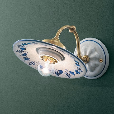 Wandleuchte im Design Asti AP aus handbemalter Keramik Aktion