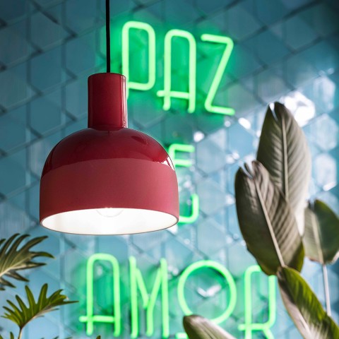 Keramik Pendelleuchte im Retro-Design, handbemalt, Caxixi SO Aktion