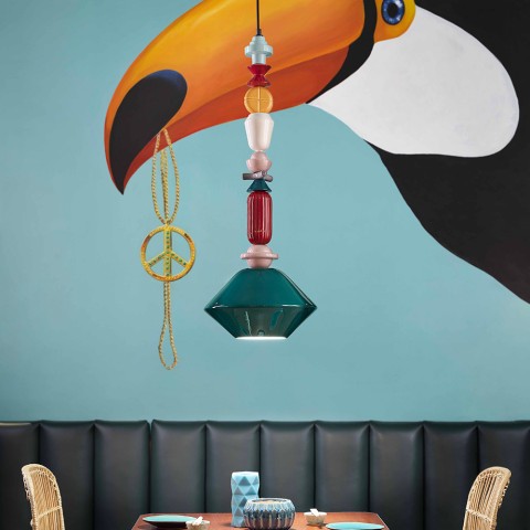 Hängeleuchte im Vintage-Design, Art Deco, Keramik, Lariat SO-L Aktion