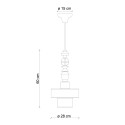 Hängelampe Keramik handbemalt Retro-Design Lariat SO-XL Lagerbestand