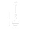 Hängelampe Keramik handbemalt Retro-Design Lariat SO-XL Lagerbestand