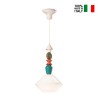 Art Deco Vintage Hängelampe aus Glas und Keramik Lariat SO-G Verkauf