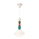 Art Deco Vintage Hängelampe aus Glas und Keramik Lariat SO-G Angebot