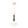 Art Deco Vintage Hängelampe aus Glas und Keramik Lariat SO-G Angebot