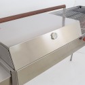 Grill-Set für indirektes Kochen, Holzkohlegrill aus Edelstahl, Etna Sales