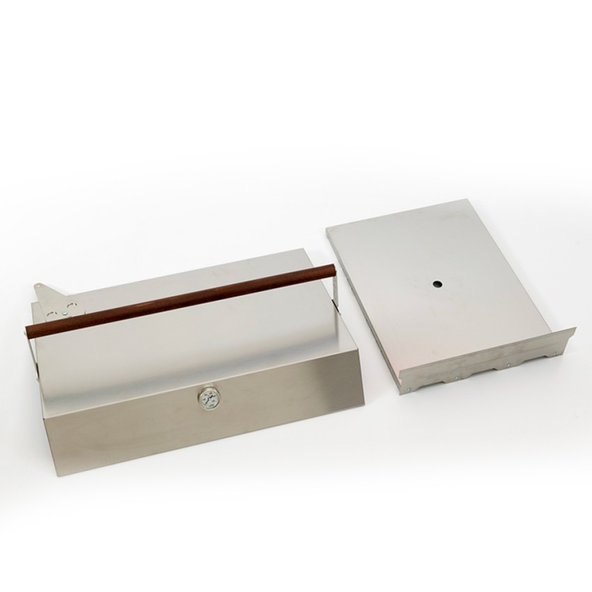 Grill-Set für indirektes Kochen, Holzkohlegrill aus Edelstahl, Etna Aktion