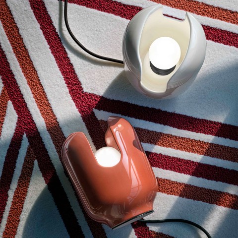 Vintage Tischlampe im Retro-Design, handbemalte Keramik Batucada TA Aktion