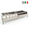Etna Grillset für Holzkohlegrill aus Edelstahl, ideal für Spieße und Arrosticini Verkauf