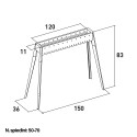 Kohlegrill-Schaschlikkanal für Arrosticini Miami 1200 Katalog