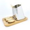 Tisch-Spießhalter aus Edelstahl mit Holzsockel Gran Sasso Plus Sales
