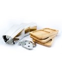 Fleischspießehalter Arrosticini Tisch Stahl Holz Basis Gran Sasso Plus