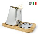 Tisch-Spießhalter aus Edelstahl mit Holzsockel Gran Sasso Plus Verkauf