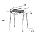 Tragbarer Holzkohlegrill aus Stahl, Grillfläche 60x40cm Stromboli Sales