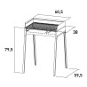 Tragbarer Holzkohlegrill aus Stahl, Grillfläche 60x40cm Stromboli Sales