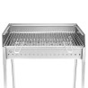 Tragbarer Holzkohlegrill aus Stahl, Grillfläche 60x40cm Stromboli Angebot