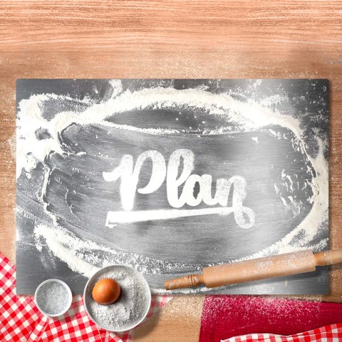 Edelstahl-Küchenarbeitsplatte für Restaurant 80x55cm Schneidebrett Plan Aktion