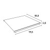 Edelstahl-Küchenarbeitsplatte für Restaurant 80x55cm Schneidebrett Plan Modell
