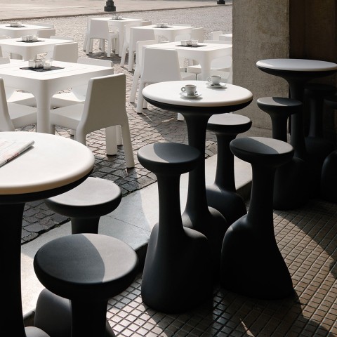 Runder Hochtisch für Barhocker 99cm Polyethylen Design Armillaria T1 Aktion