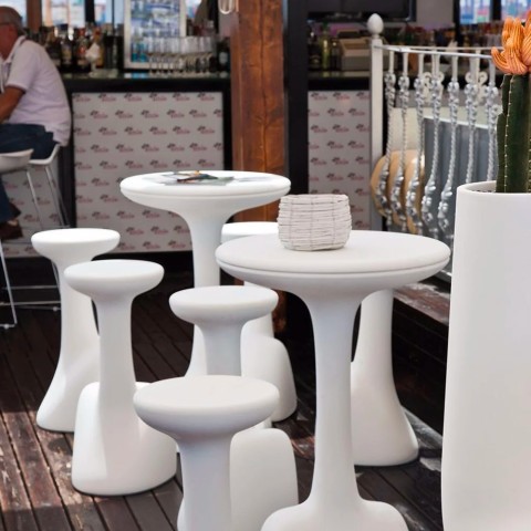 Moderner 75cm Design-Hocker aus Polyethylen für Innen und Außen Armillaria S1 Aktion