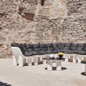 Runder niedriger Gartentisch für außen Terrasse Design Atene T1 
