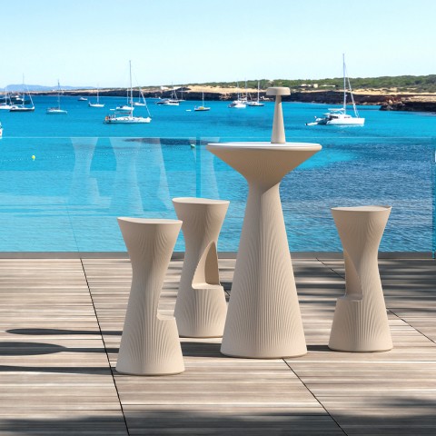 Moderner Barhocker für Terrasse 76cm Polyethylen Design Fade S1 Aktion