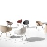 2 x Moderne Designstühle Bar Küche Polyethylen Metallbeine Fade C1 Preis