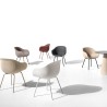 2 x Modernes Design Stühle Bar Küche Polyethylen Metall Beine Fade C1 Preis