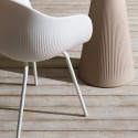 2 x Moderne Designstühle Bar Küche Polyethylen Metallbeine Fade C1 Kosten
