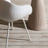 2 x Moderne Designstühle Bar Küche Polyethylen Metallbeine Fade C1 Kosten