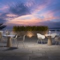 2 x Moderne Designstühle Bar Küche Polyethylen Metallbeine Fade C1 Aktion