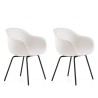 2 x Stühle aus Polyethylen mit schwarzen Metallbeinen, Bar Küche Design Fade C2 Rabatte