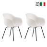 2 x Polyethylen Stühle schwarz Metall Beine Bar Küche Design Fade C2 Sales