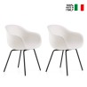 2 x Stühle aus Polyethylen mit schwarzen Metallbeinen, Bar Küche Design Fade C2 Sales