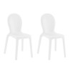 2 x Polyethylen Stühle Esszimmer Bar Restaurant modernes Design Chloé Angebot