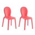 2er-Set Stühle aus Polyethylen, Esszimmer Bar Restaurant, modernes Design Chloé Aktion