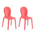 2er-Set Stühle aus Polyethylen, Esszimmer Bar Restaurant, modernes Design Chloé Aktion