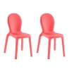 2er-Set Stühle aus Polyethylen, Esszimmer Bar Restaurant, modernes Design Chloé Aktion
