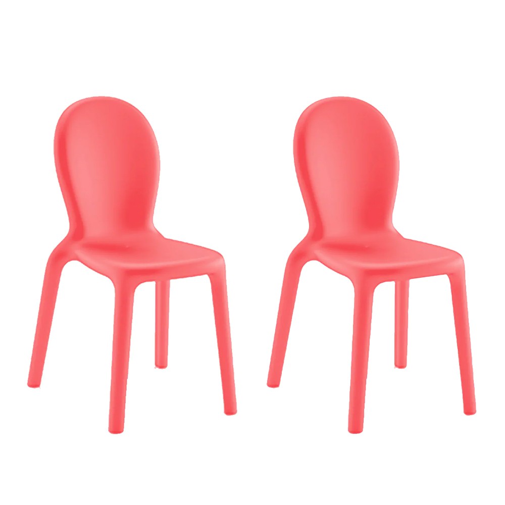 2er-Set Stühle aus Polyethylen, Esszimmer Bar Restaurant, modernes Design Chloé