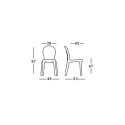 2 x Polyethylen Stühle Esszimmer Bar Restaurant modernes Design Chloé Eigenschaften
