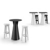 Barhocker rund 74cm modernes minimalistisches Design Polyethylen Frozen S1-R 