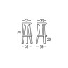 Barhocker rund 74cm modernes minimalistisches Design Polyethylen Frozen S1-R 