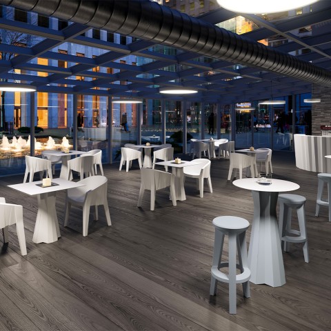 Hoher Tisch für Barhocker 100cm rund quadratisches Design Frozen T1-H Aktion