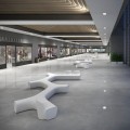Modulare Sitzbank für drinnen und draußen aus Polyethylen, modernes Design Jetlag P1 Aktion