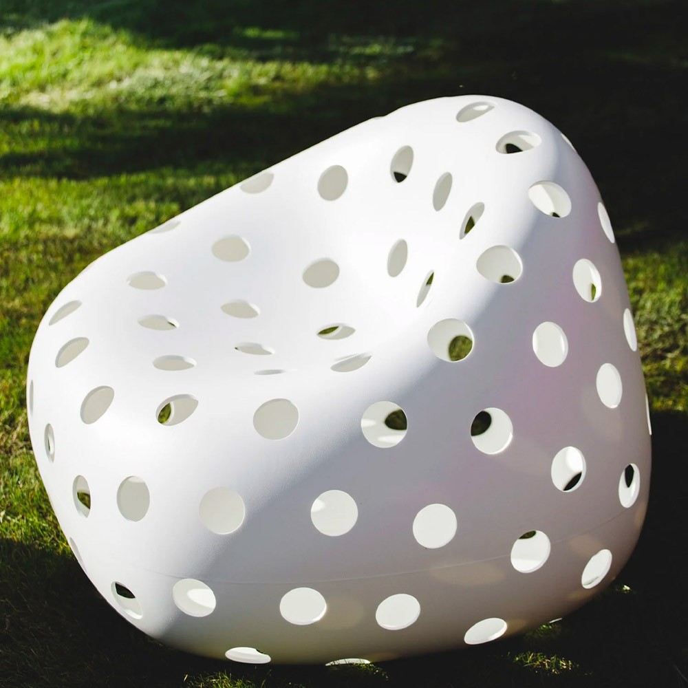 Airball modernes Design perforiert draußen Garten Terrasse Sessel